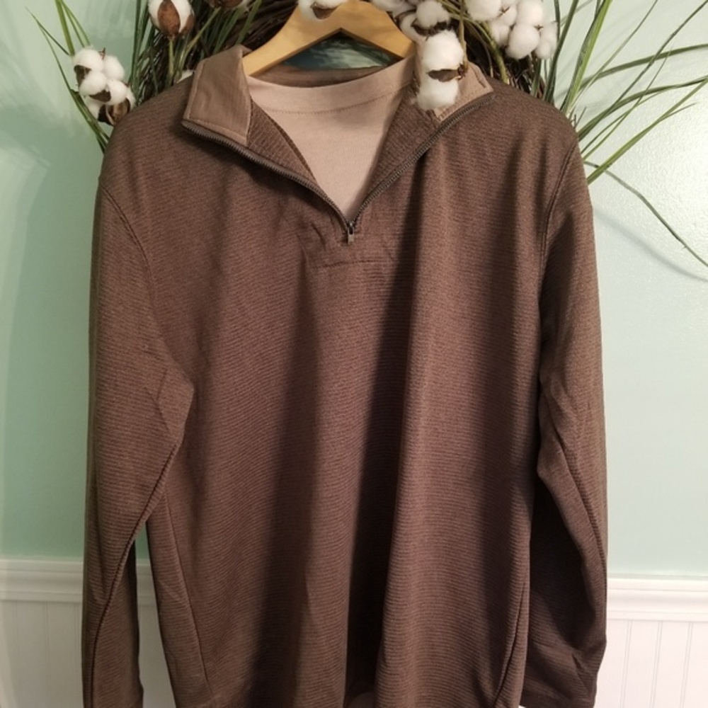 Brown golf shirt